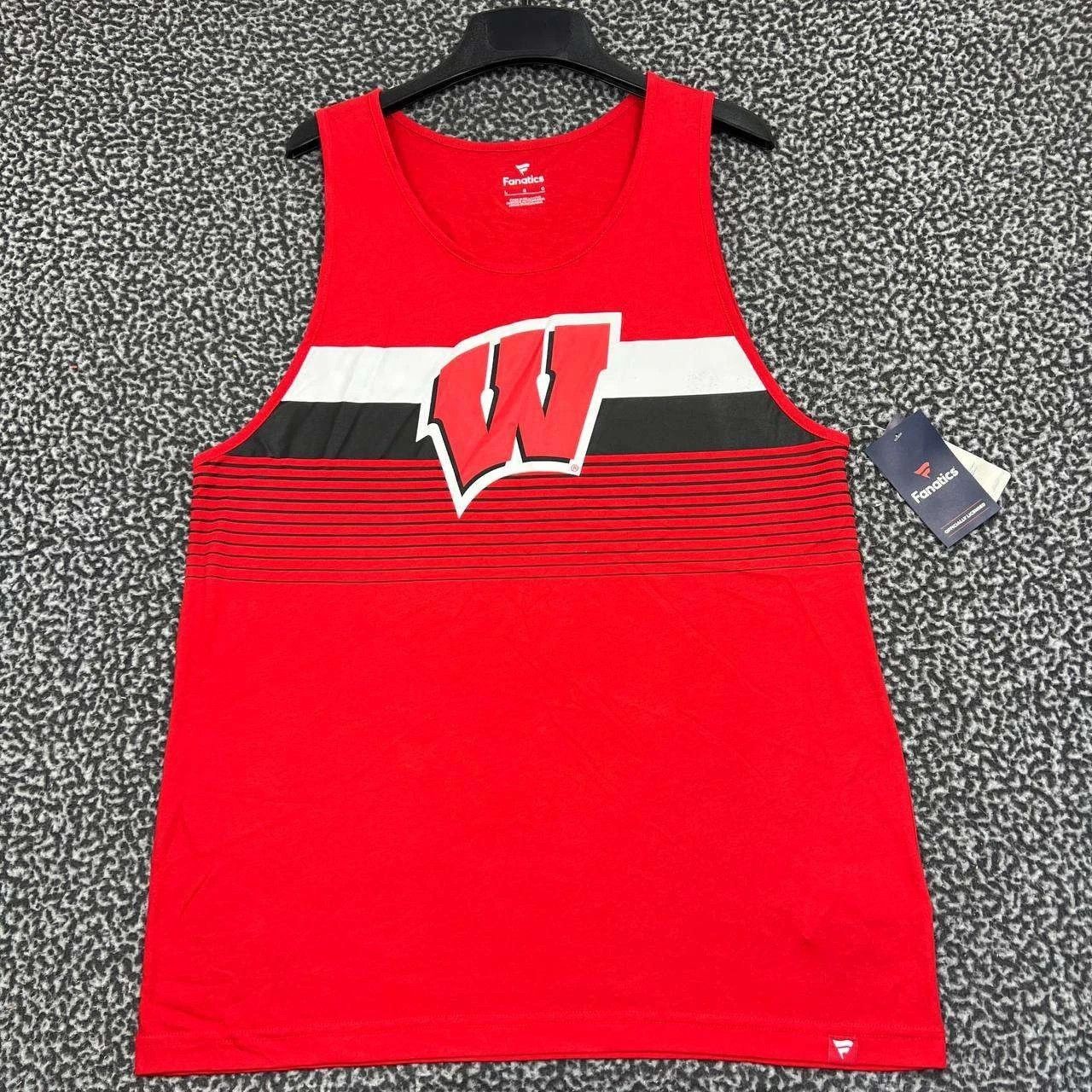 Other Wisconsin Badgers Shirt Men Fanatics Sleeveless Round Neck L Size US L / EU 52-54 / 3 - 1 Thumbnail