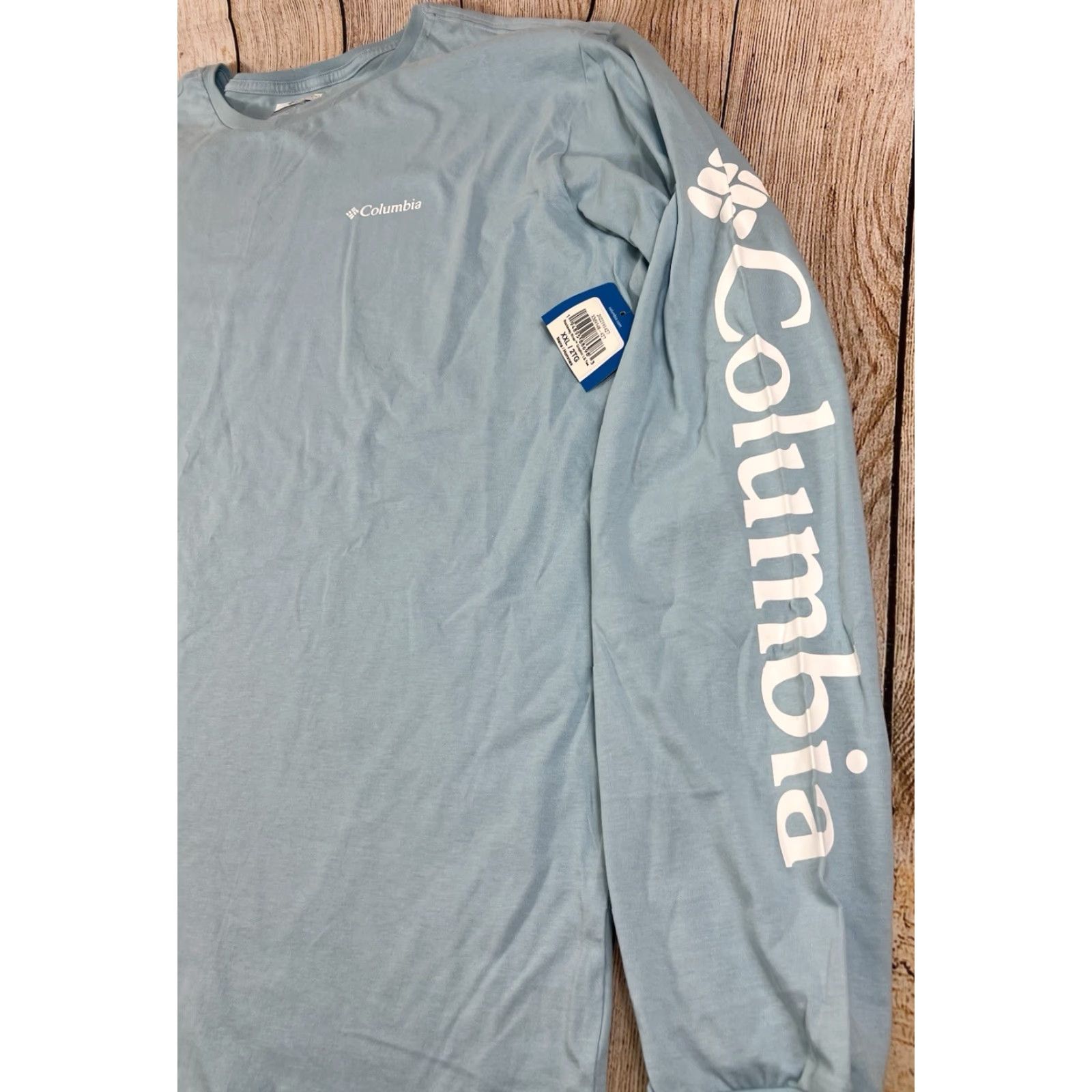 Vintage Columbia Light Blue Longsleeve Button-Up Shirt 2XL Mens Regular Solid Long Sleeve Pullover Blue Mens Size US XXL / EU 58 / 5 - 4 Thumbnail