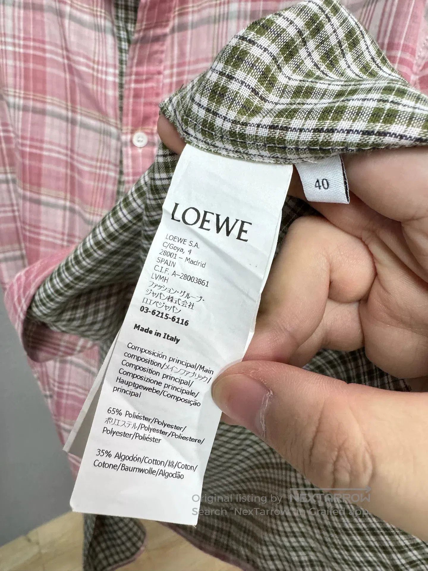 Loewe Loewe Pink Plaid Short Sleeve Shirt. Size M / US 6-8 / IT 42-44 - 4 Thumbnail