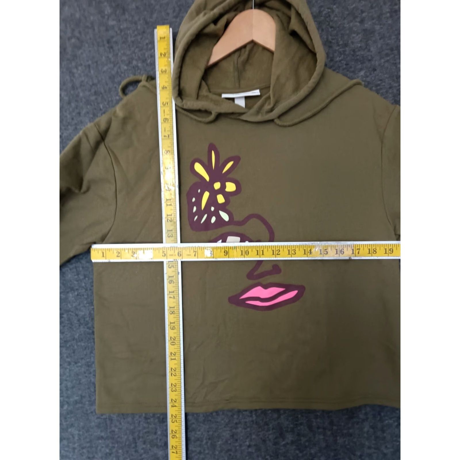 Olive takePride Adult Hoodie Green XS Hooded Drawstring Graphic Print Power Pride for Walking Women Shirt? Size XS / US 0-2 / IT 36-38 - 4 Thumbnail