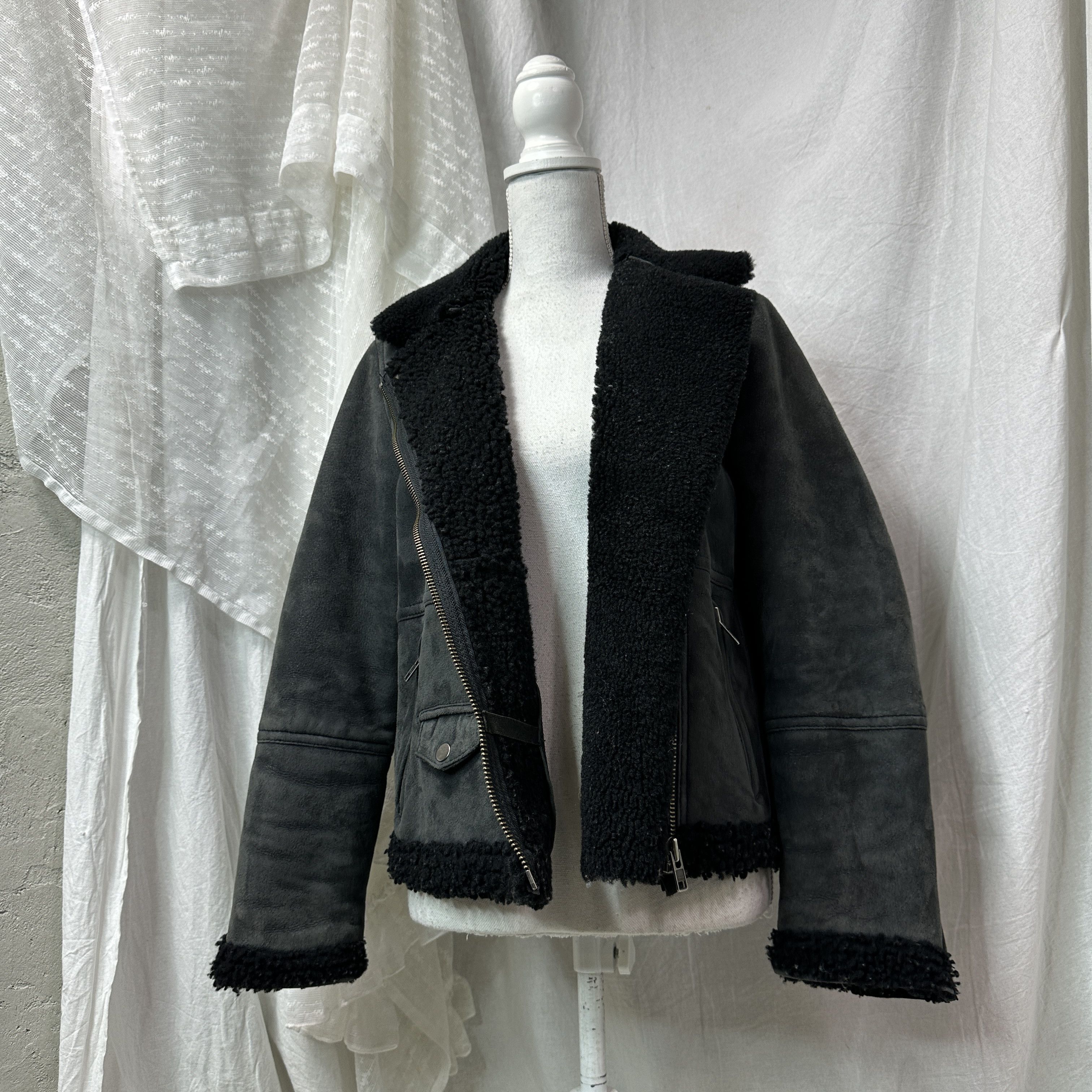 Samsoe Samsoe Vintage Old Money Samsoe Samsoe Real Shearling Jacket 00s Size M / US 6-8 / IT 42-44 - 8 Thumbnail