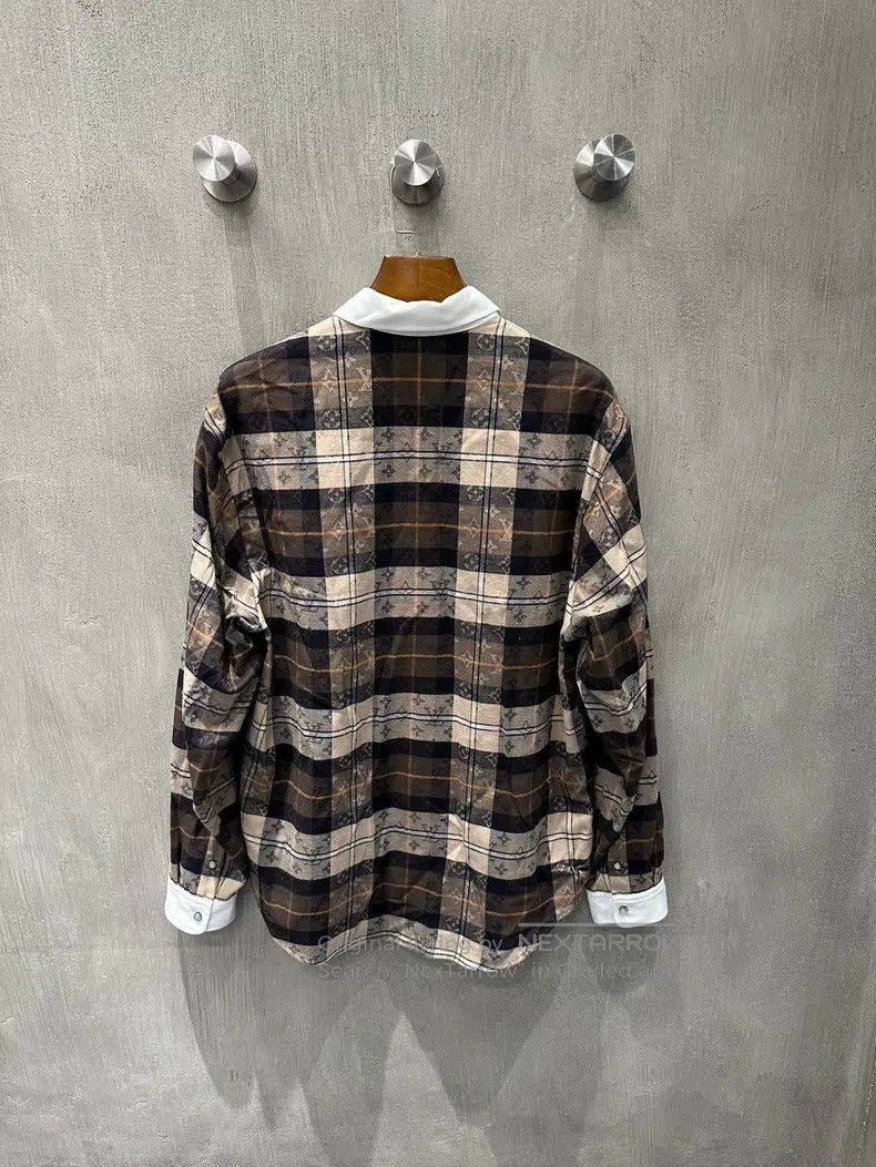 Louis Vuitton Louis Vuitton Plaid Flannel Long Sleeve Polo Shirt Size US M / EU 48-50 / 2 - 2 Thumbnail