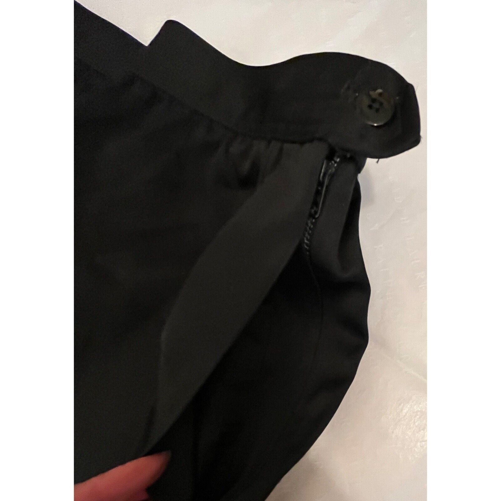 Saint Laurent Paris SAINT LAURENT RIVE GAUCHE BLACK SATIN SKIRT Sz: 42 Size 25" / US 0 / IT 36 - 11 Thumbnail