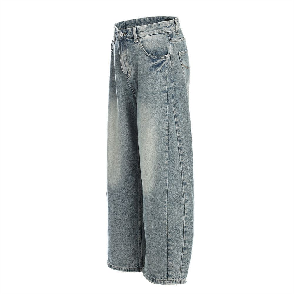 Japanese Brand × Jean Punk washed men's loose casual distressed scimitar jeans Size US 32 / EU 48 - 2 Thumbnail