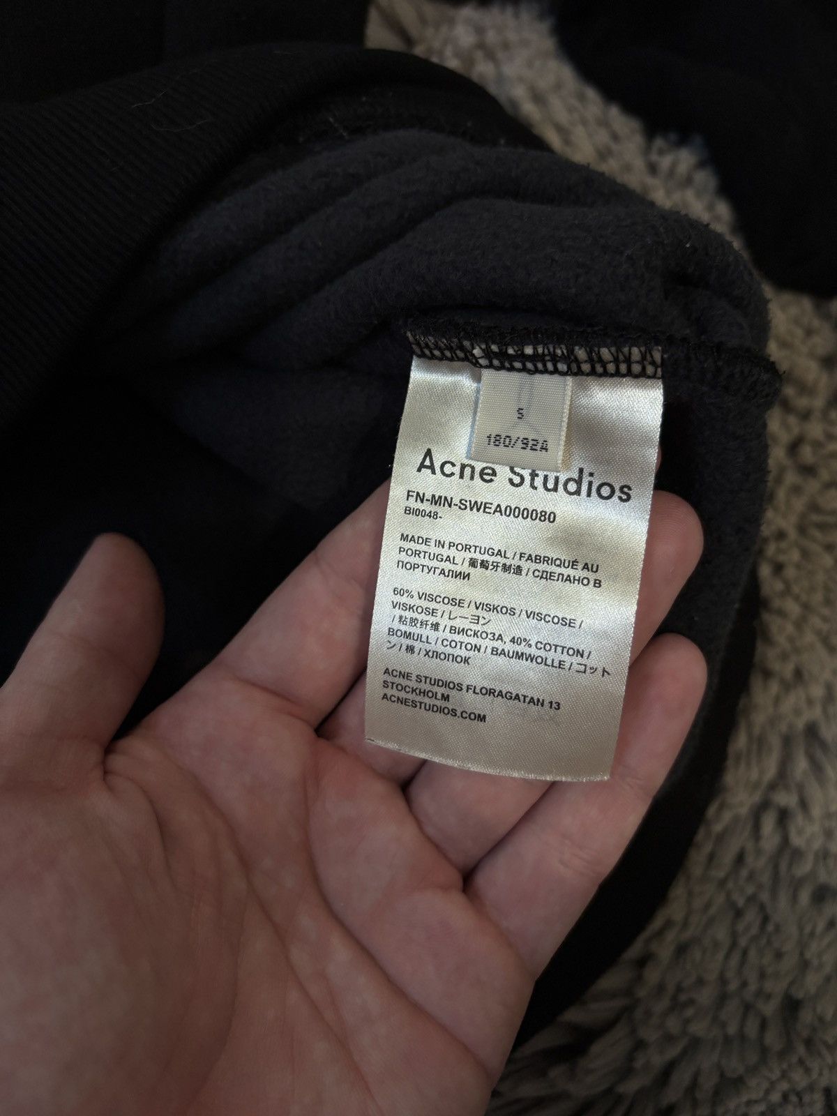 Acne Studios Acne Studios Logo Ribbed Oversized Sweatshirt Size US S / EU 44-46 / 1 - 5 Thumbnail