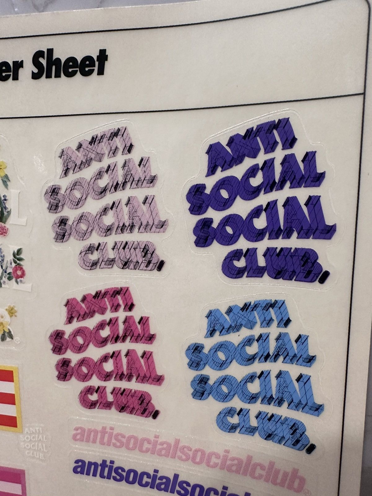 Anti Social Social Club Anti Social Social Club Sticker Sheet 2022 Size ONE SIZE - 3 Thumbnail