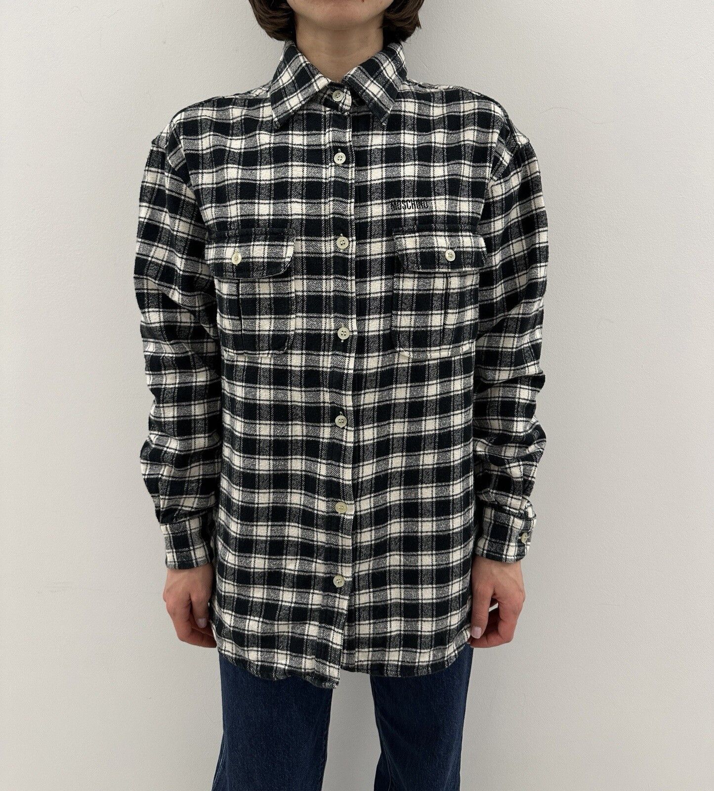 Moschino Vintage 90s Moschino Jeans Flanel Shirt Checked Womens Size M / US 6-8 / IT 42-44 - 10 Thumbnail