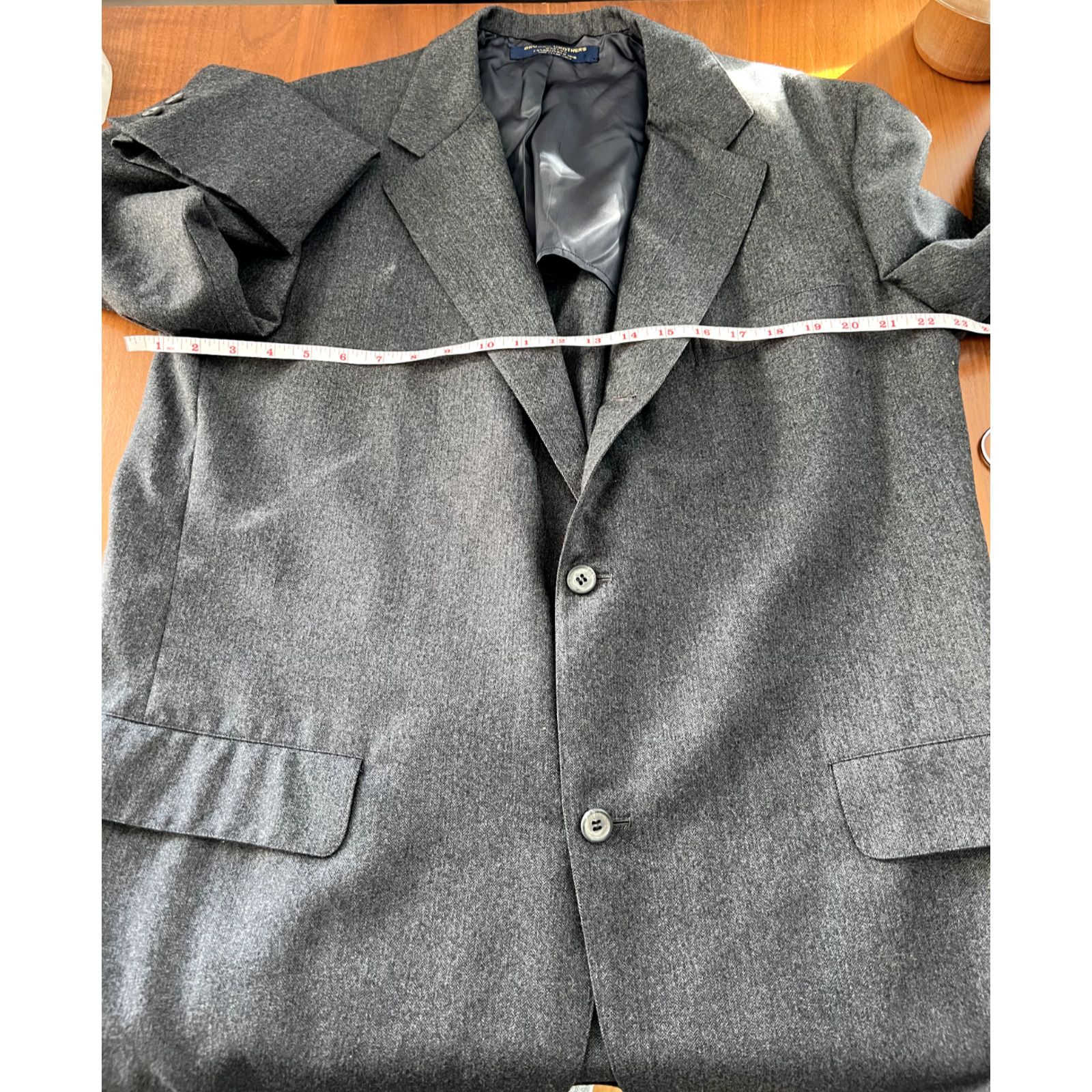 Brooks Brothers Mid 1970s Vintage Herringbone Brooks Brothers Blazer 46L 41W Size US S / EU 44-46 / 1 - 6 Thumbnail