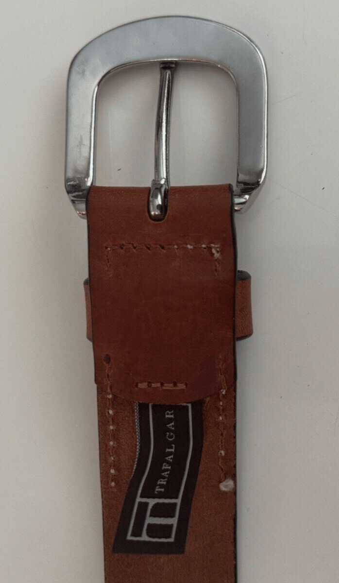 Trafalgar Trafalgar Men's Cognac Brown Genuine Leather Belt 36 Size 36 - 2 Thumbnail