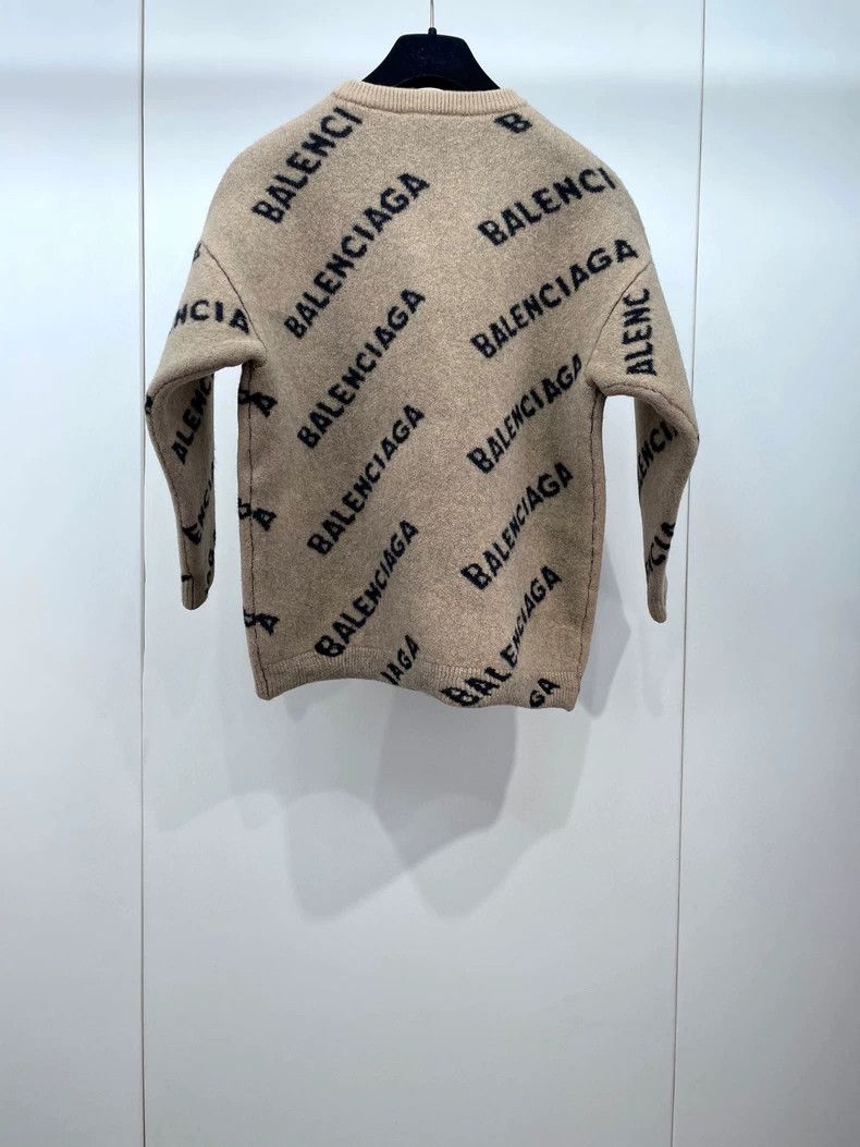 Balenciaga Balenciaga Knit cardigan full of logo Size US M / EU 48-50 / 2 - 2 Thumbnail