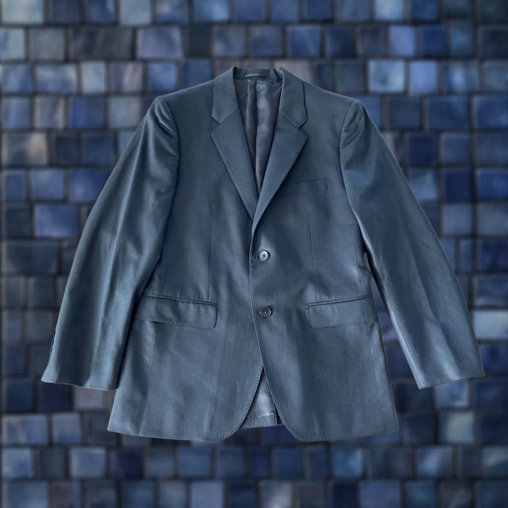 Theory Theory Blazer Men 38S Slim Wool Black Striped Notch Lapel Single-Breasted 2-Button Front Sport Coat Jacket Size 38R - 1 Thumbnail