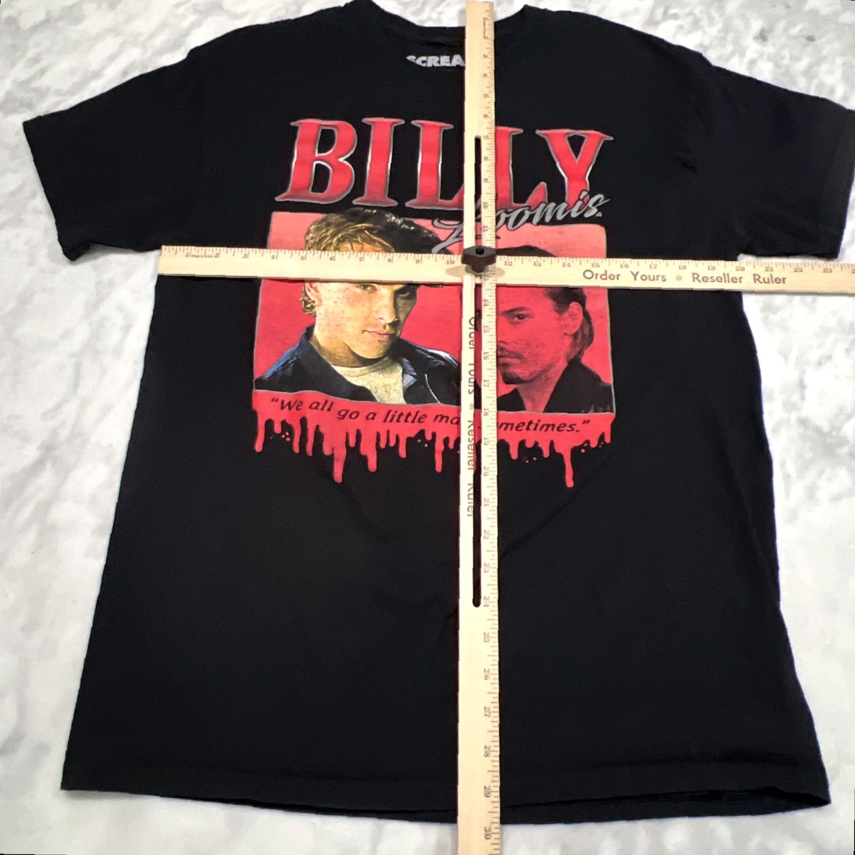 Vintage Scream Billy Loomis T-Shirt Unisex Adults Large Black Horror Cotton 2020s Size US L / EU 52-54 / 3 - 7 Thumbnail