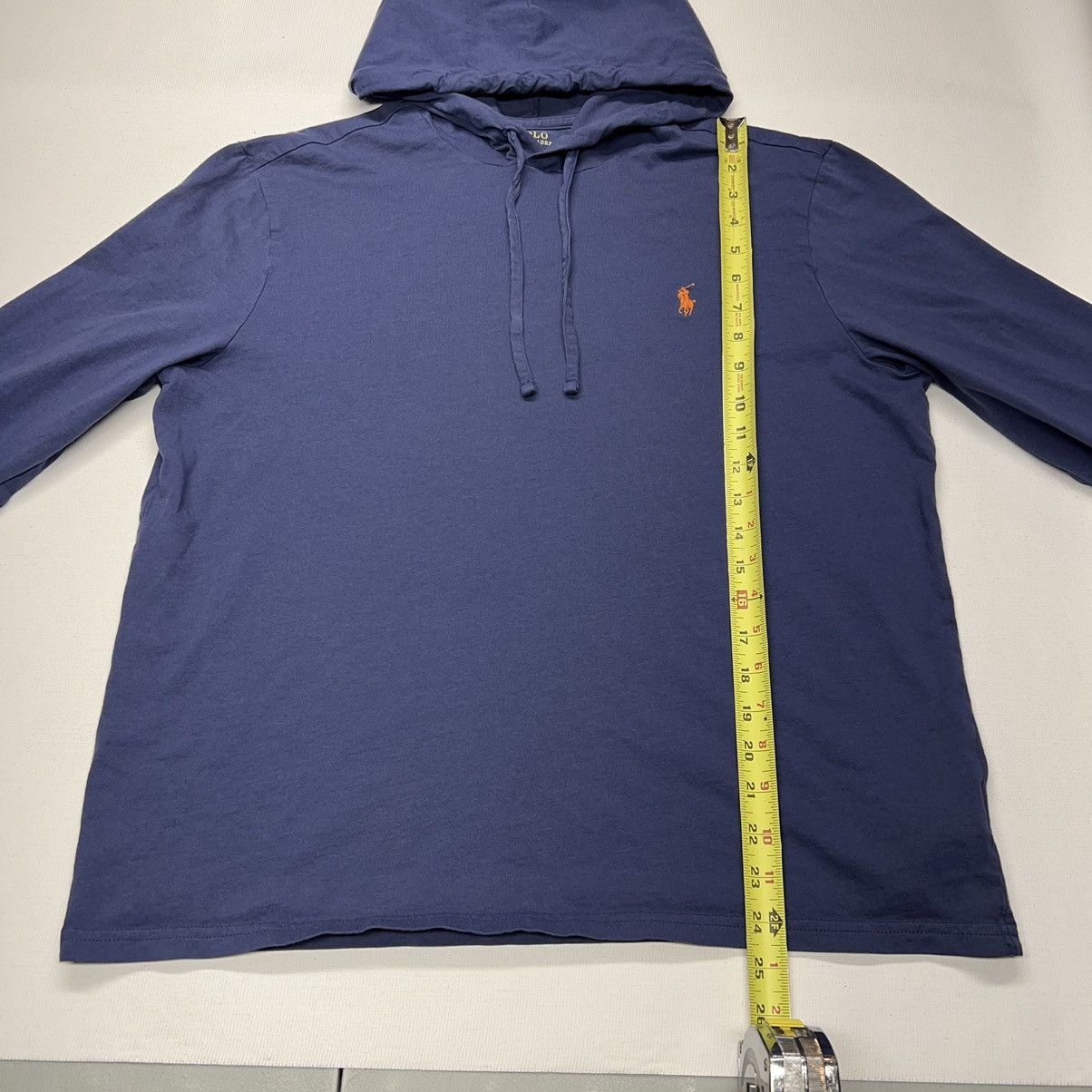 Polo Ralph Lauren Polo Ralph Lauren Hooded Tee Shirt Blue Hoodie Logo Y2K Size US L / EU 52-54 / 3 - 19 Thumbnail