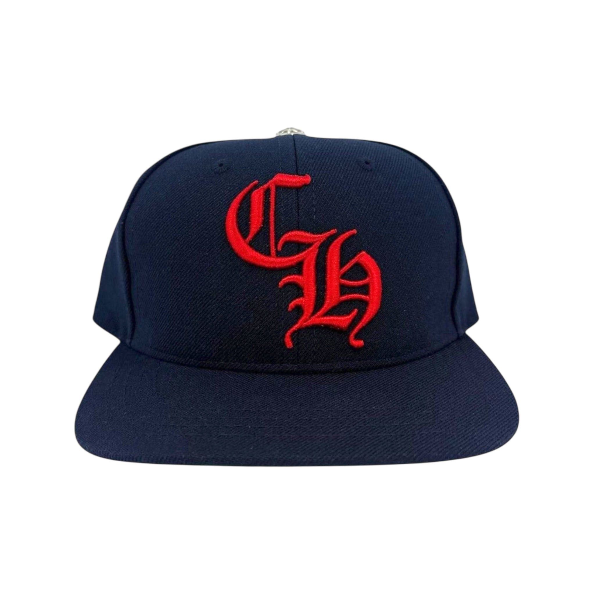 Chrome Hearts Embroidered CH Logo Baseball Hat Navy Red Size ONE SIZE - 1 Preview