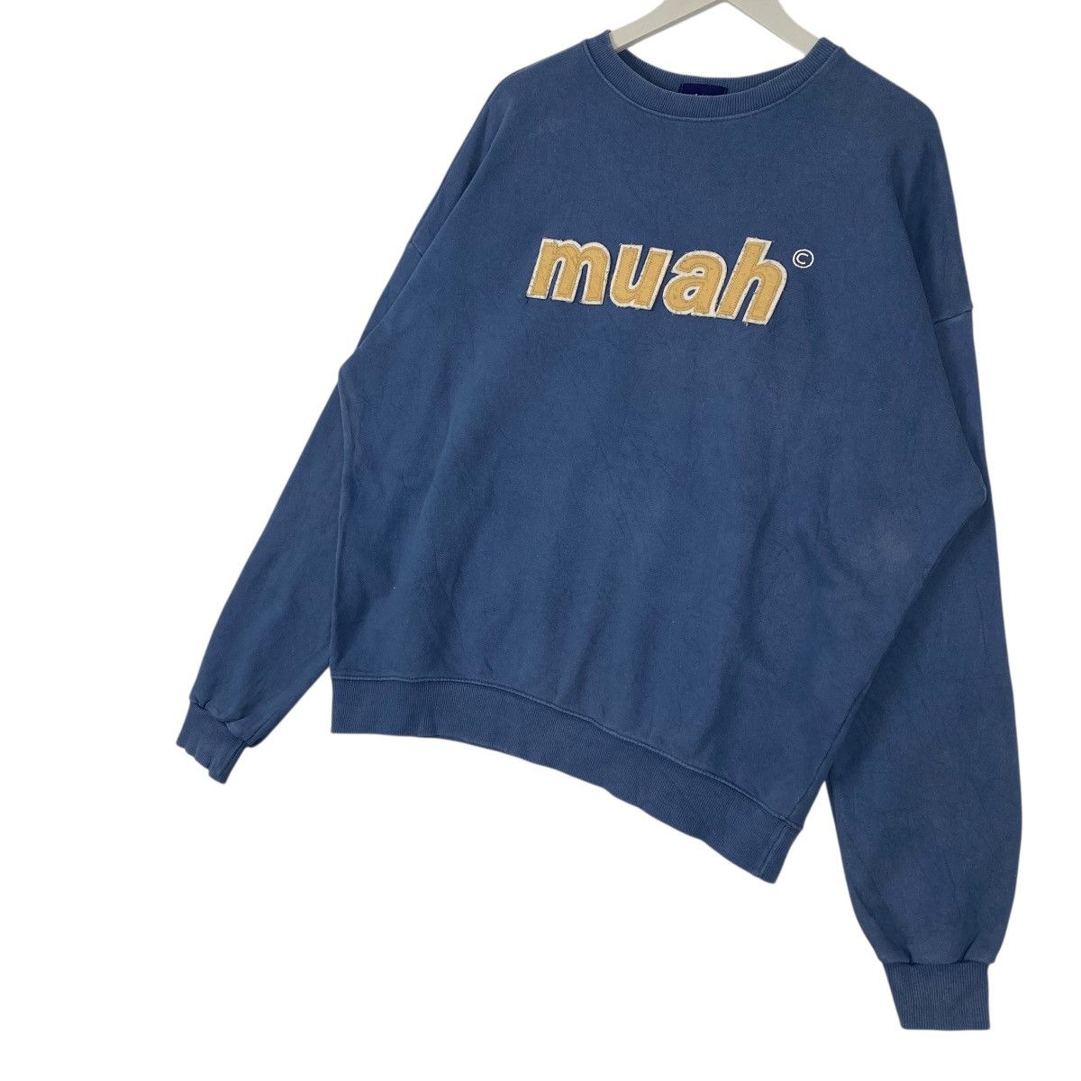 Other Vintage Muah Big Logo Printed Sweatshirt NavyBlue Size XL Size XL / US 12-14 / IT 48-50 - 2 Thumbnail