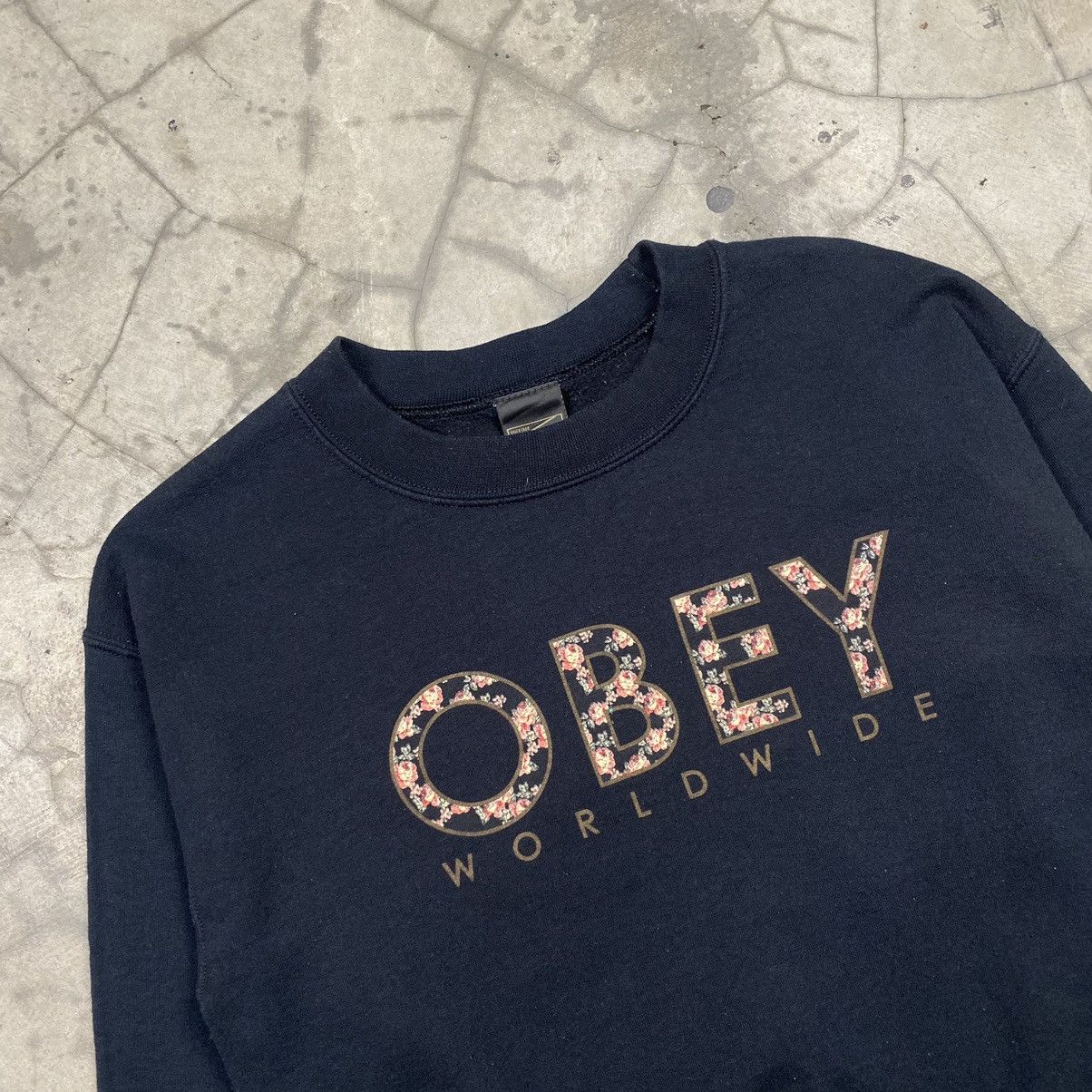 Obey × Vintage OG y2k Obey Propaganda Floral Crewneck Size US S / EU 44-46 / 1 - 2 Thumbnail