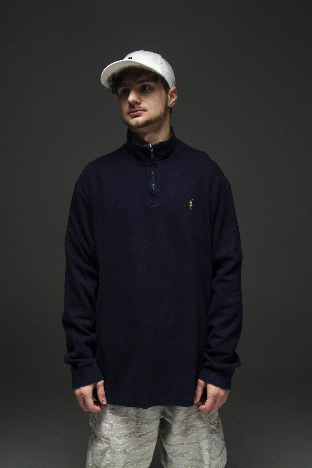Polo Ralph Lauren × Ralph Lauren × Vintage Vintage sweater knite Ralph Lauren 1/3 zip Size US XL / EU 56 / 4 - 2 Thumbnail