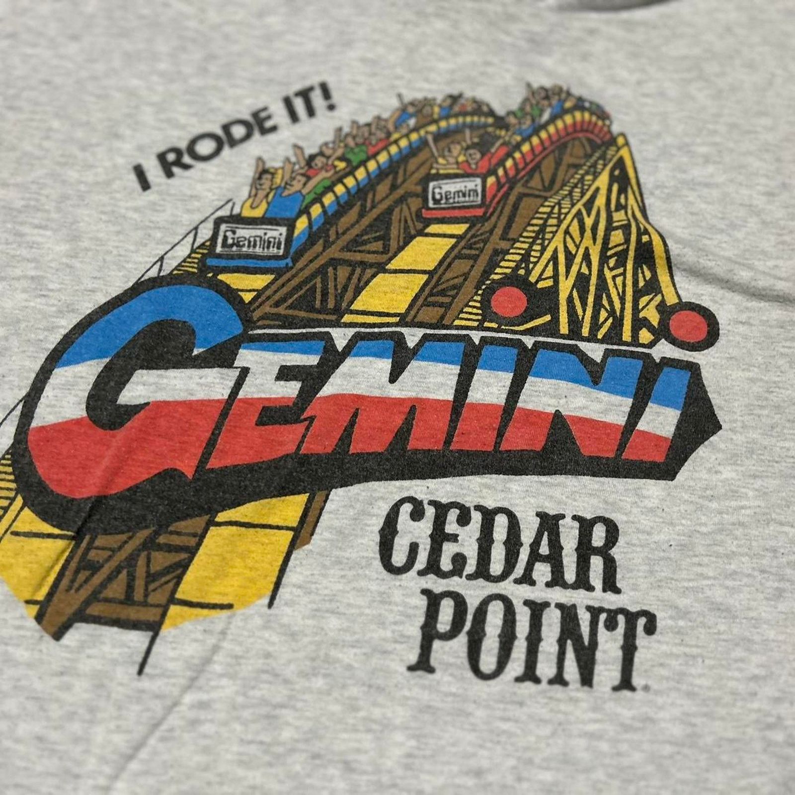 Other **Vintage Cedar Point Gemini "I Rode It" Ash T-Shirt Size US XL / EU 56 / 4 - 2 Thumbnail
