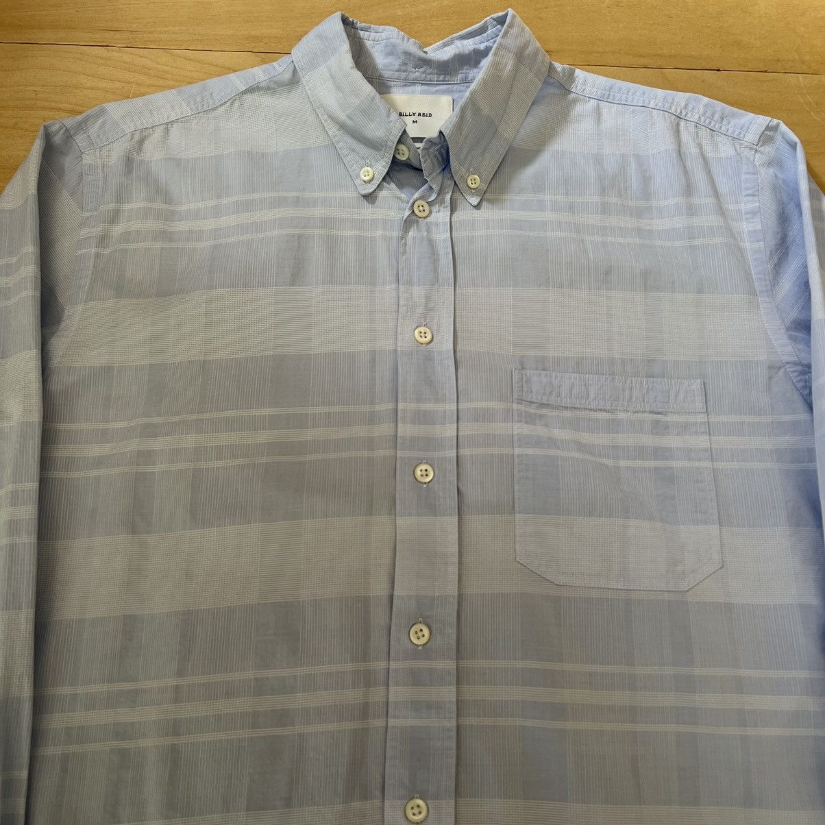 Billy Reid Billy Reid Shirt M Blue Striped Collared Button Up Size US M / EU 48-50 / 2 - 2 Thumbnail