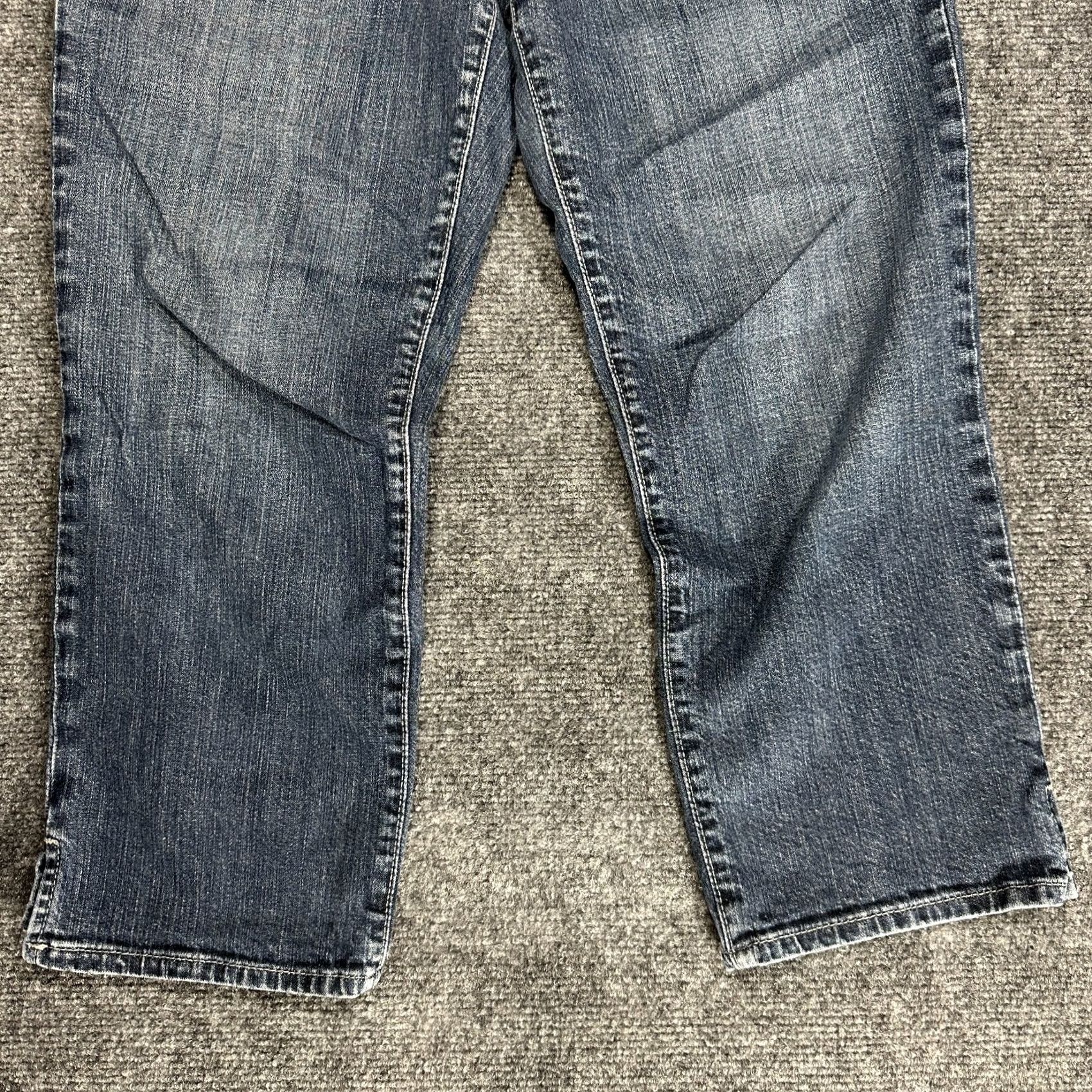 Eddie Bauer Eddie Bauer Jeans Womens 28 Crop Cotton Stretch Medium Wash Pockets Split Hem Jeans Cropped Waist 28 Blue 5-Pocket Design Mens Womens Girls Boys Size 28" / US 6 / IT 42 - 2 Thumbnail