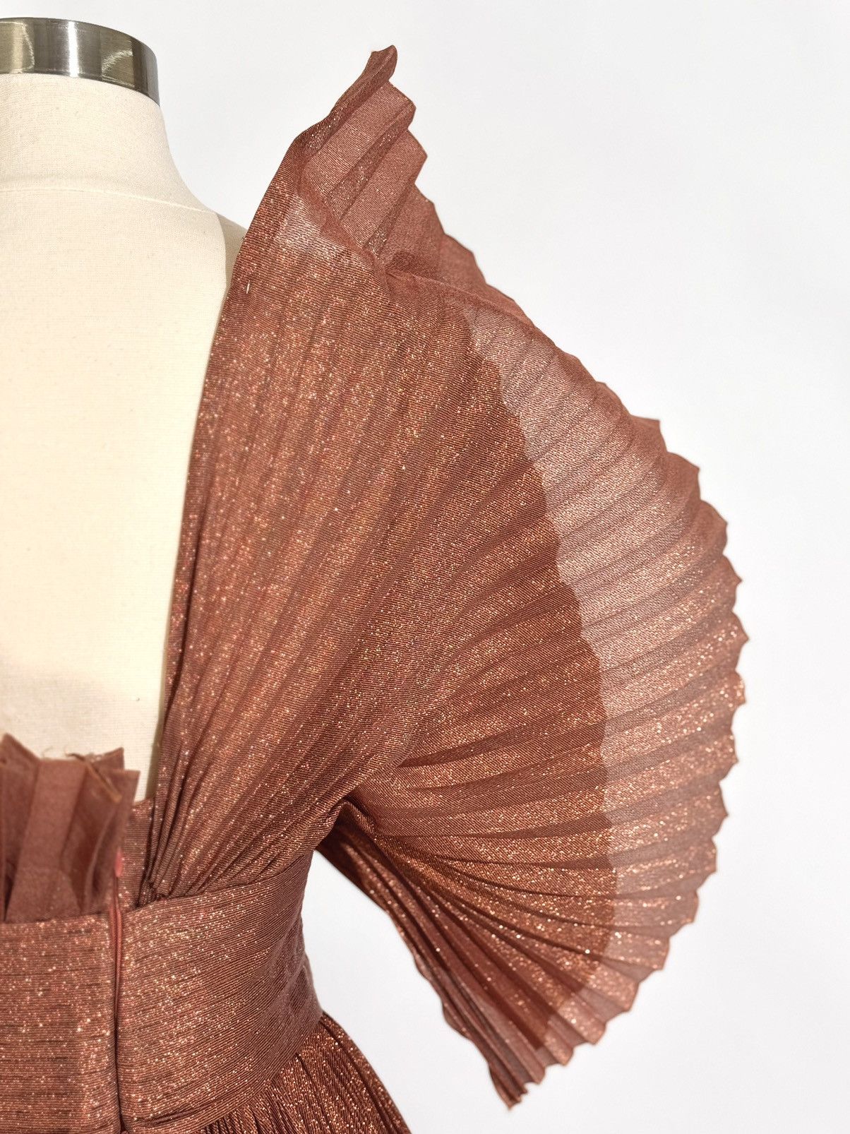 Other Brand New US 6 GEMY MAALOUF High-Low Pleated Evening Dress Size M / US 6-8 / IT 42-44 - 6 Thumbnail