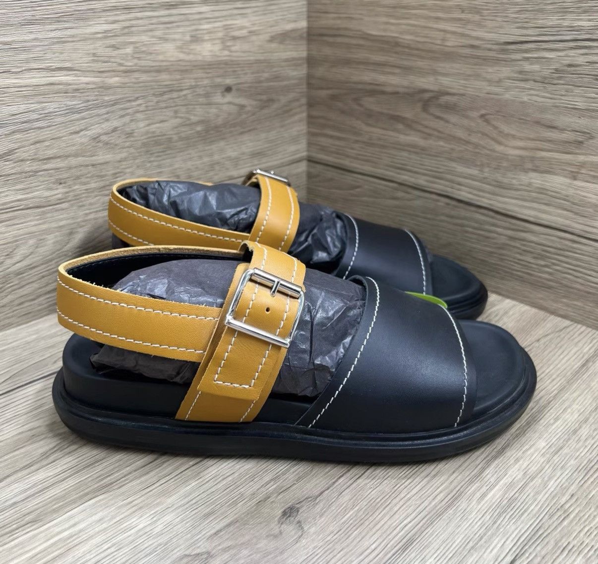 Marni Marni Black and Yellow Sandals J41 Size US 6.5 / EU 39-40 - 4 Thumbnail