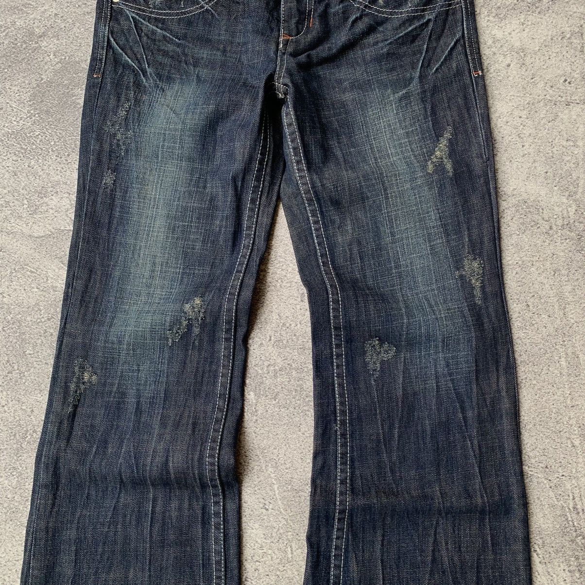 Japanese Brand Vintage Riobera Distressed Flare Denim Jeans Size US 33 - 4 Thumbnail