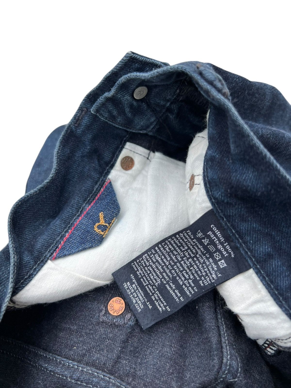 45rpm 45rpm Fade Indigo Hidden Rivets Denim Loose Jeans Size US 29 - 19 Thumbnail