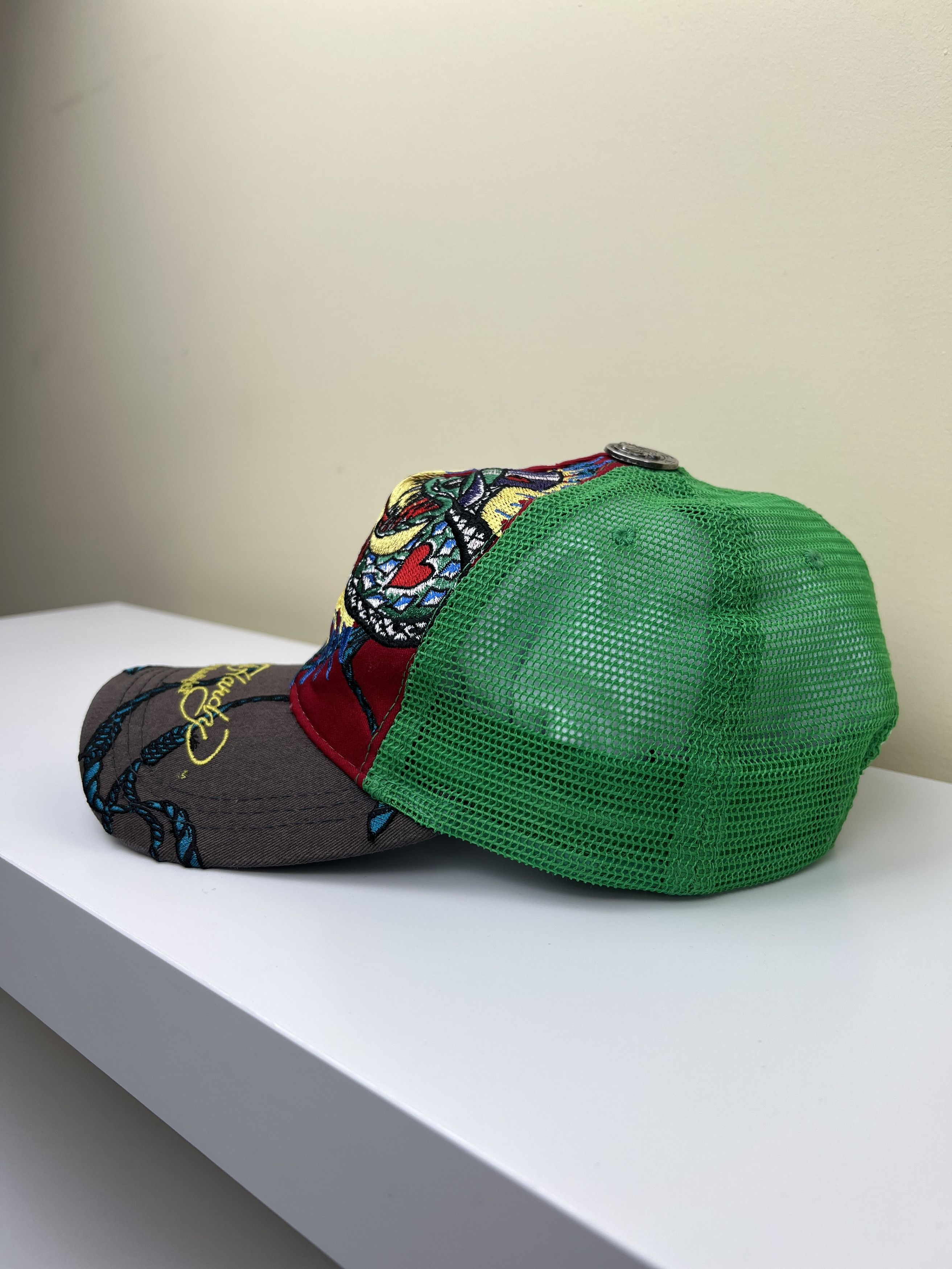 Ed Hardy Ed Hardy Dragon Snake Trucker Hat – Tattoo Y2K Mesh Cap Size ONE SIZE - 5 Thumbnail