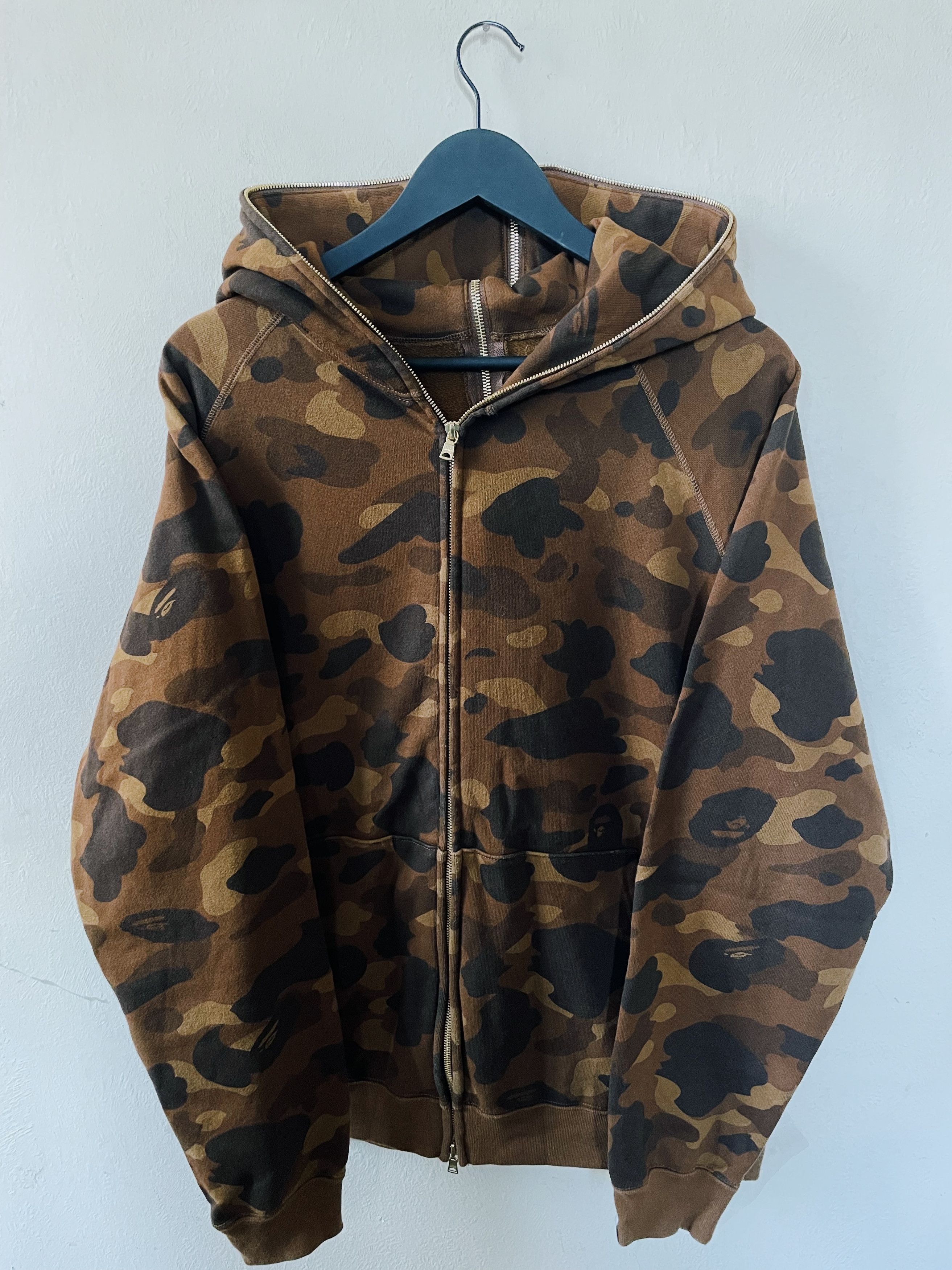 Bape Vintage Y2K Bape A Bathing Ape Double Zipper Full Zip Hoodie | Grailed