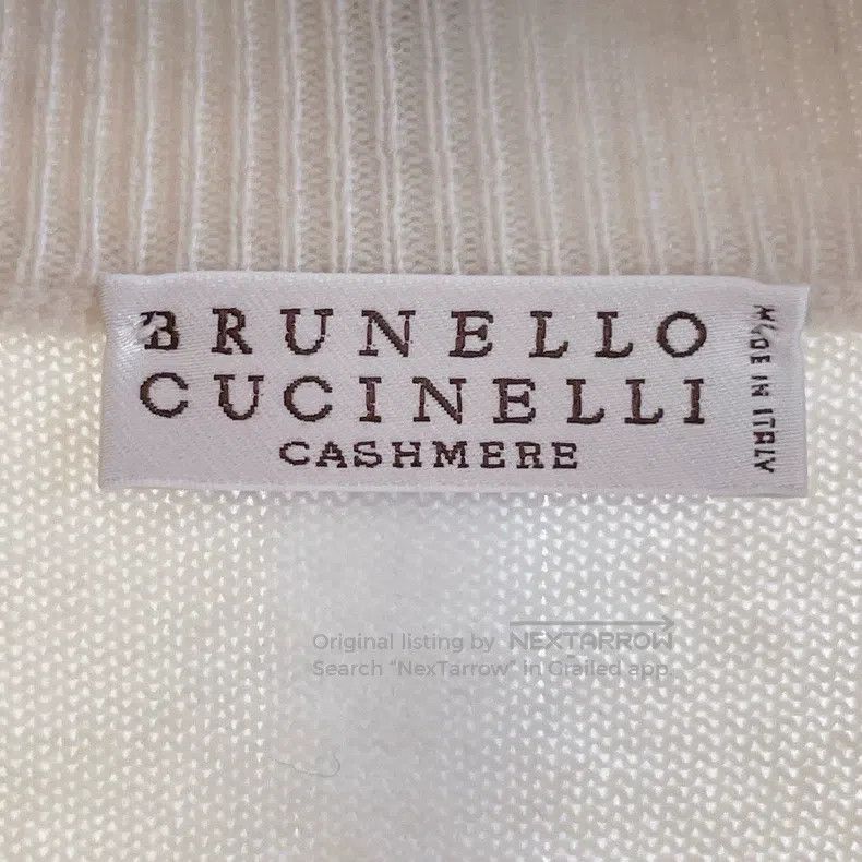 Other Brunello Cucinelli Sequined Diamond Pattern Beige Cashmere Size S / US 4 / IT 40 - 7 Thumbnail