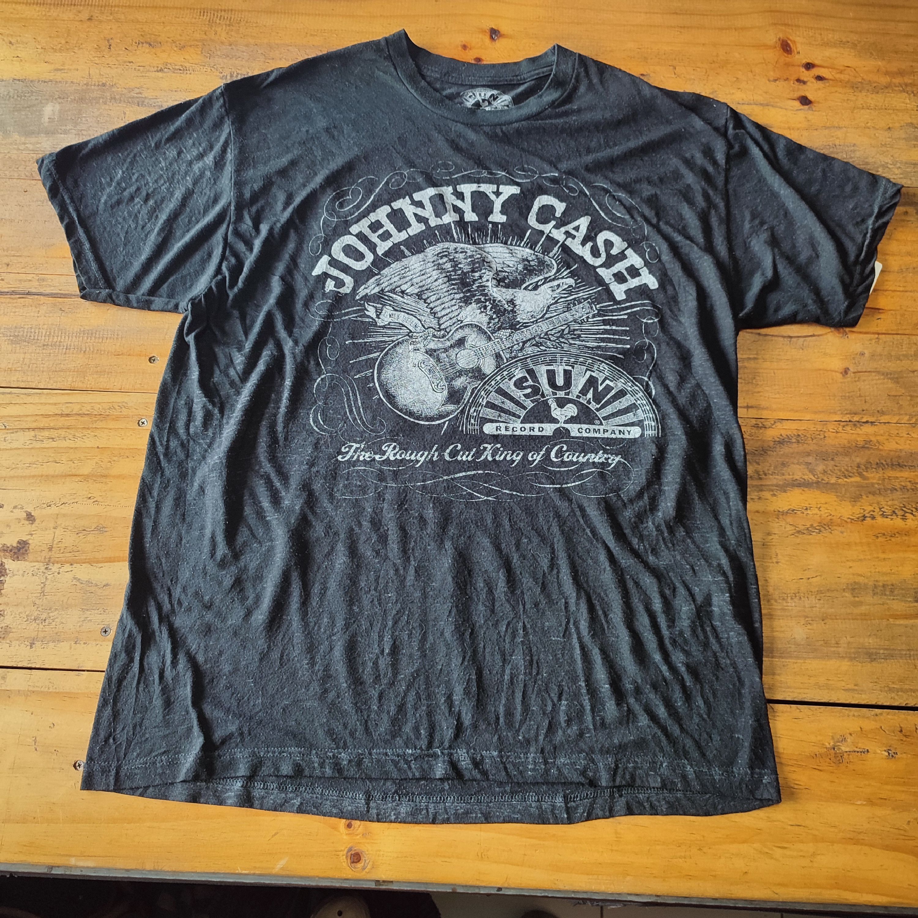 Vintage JOHNNY CASH T SHIRT Size US L / EU 52-54 / 3 - 2 Thumbnail