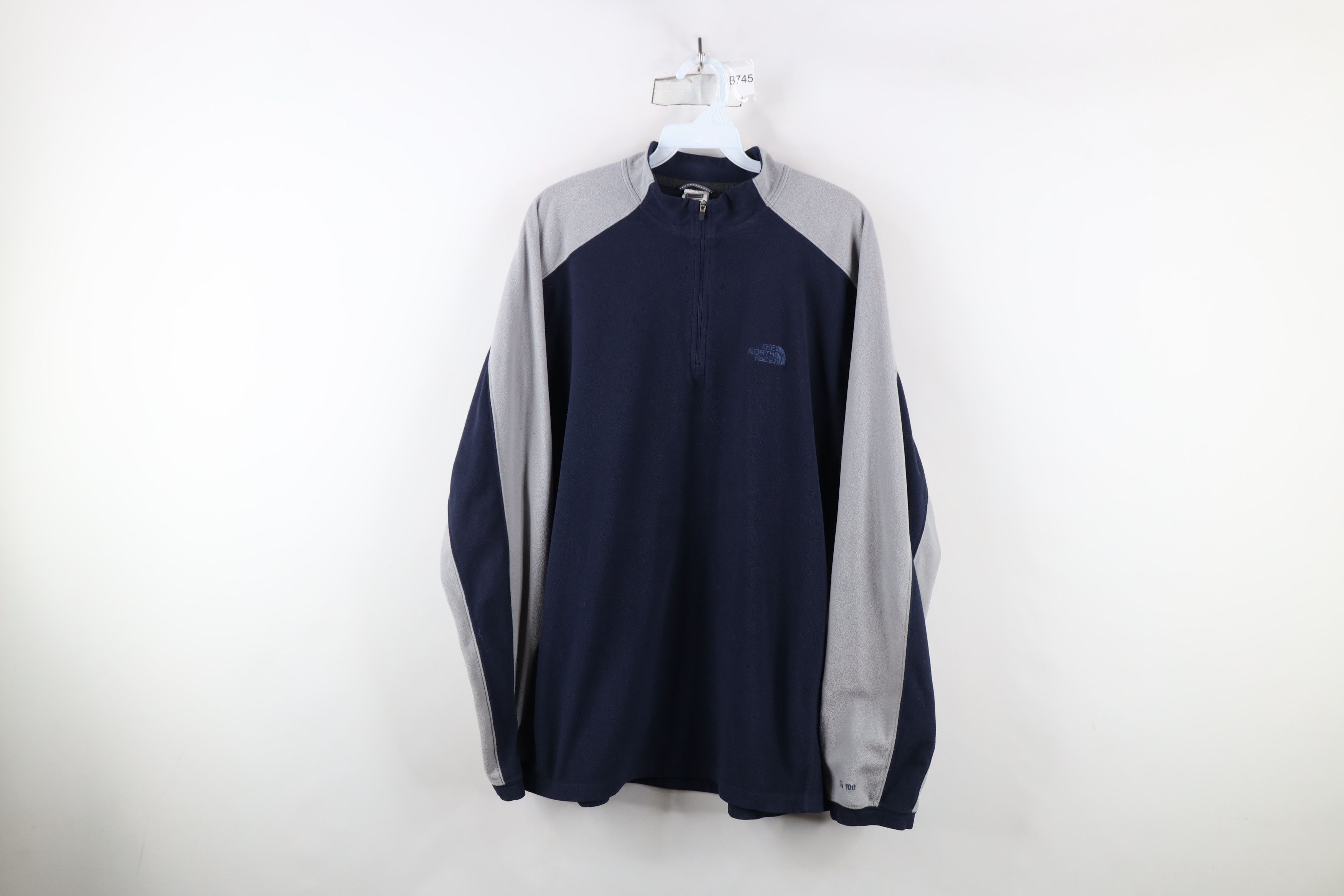 The North Face × Vintage Vintage The North Face Spell Out Half Zip Fleece Sweater Size US L / EU 52-54 / 3 - 1 Thumbnail