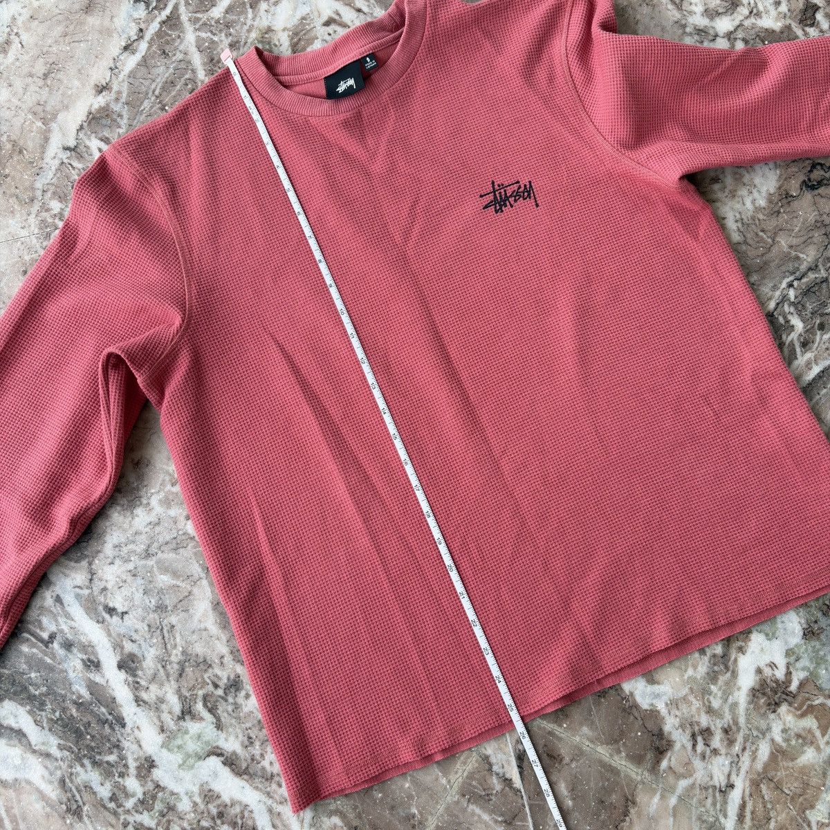 Stussy Stüssy Long Sleeve Thermal shirt with a waffle knit Size US M / EU 48-50 / 2 - 21 Thumbnail