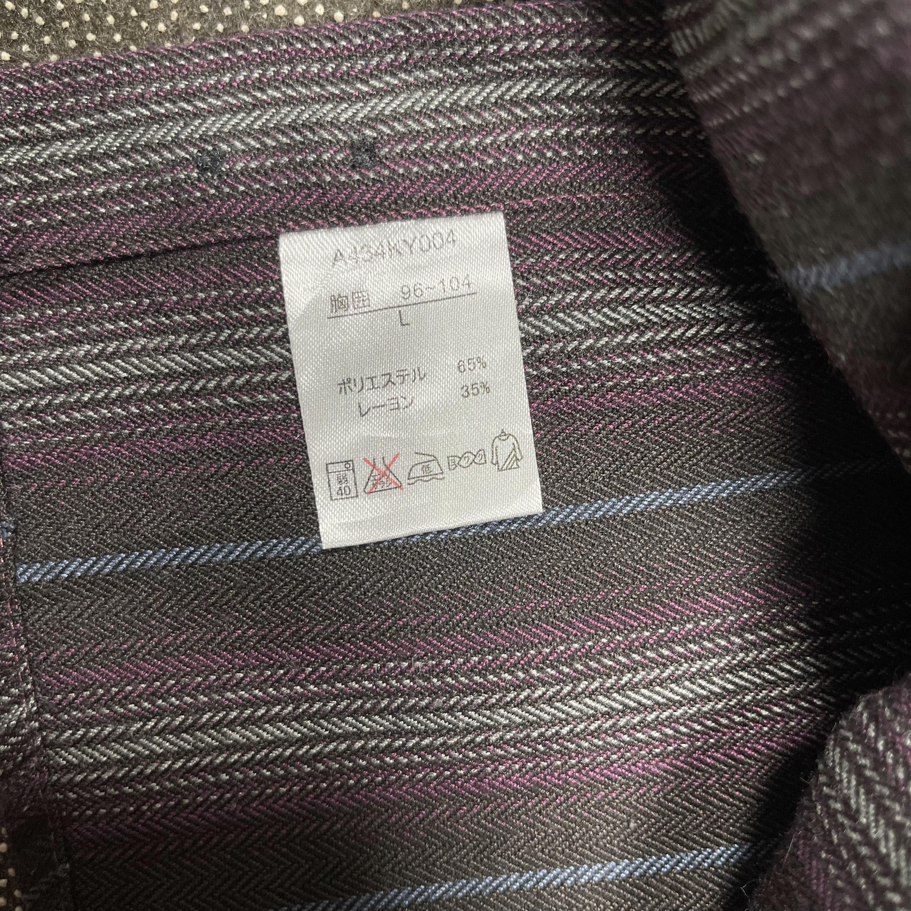 Kansai Yamamoto Kansai Yamamoto Homme 1990s Striped Button Up Shirt Size US L / EU 52-54 / 3 - 5 Thumbnail
