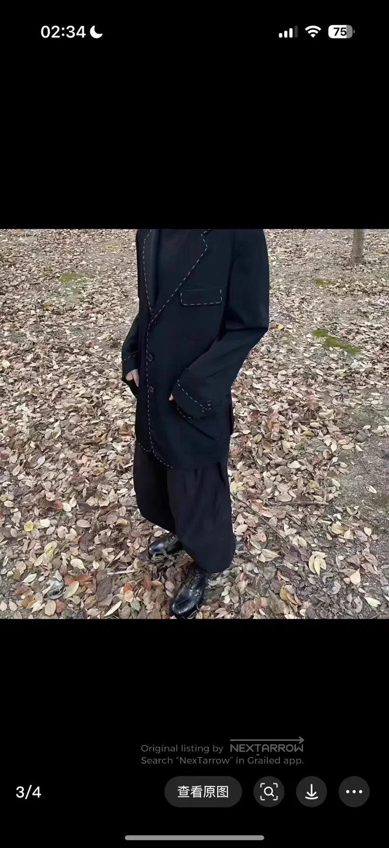 Yohji Yamamoto YOHJI YAMAMOTO Thick Wool Suit with Visible Seams Size US XL / EU 56 / 4 - 8 Thumbnail