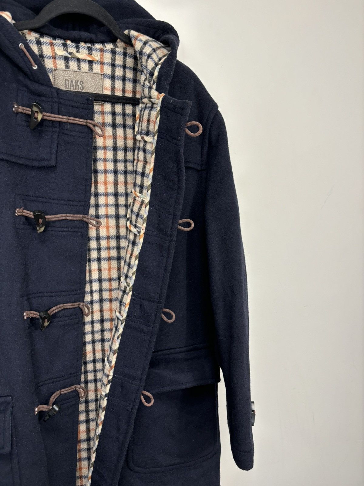 DAKS Daks London Men’s Navy Classic Wool Cashmere Duffle Coat Size US M / EU 48-50 / 2 - 11 Thumbnail