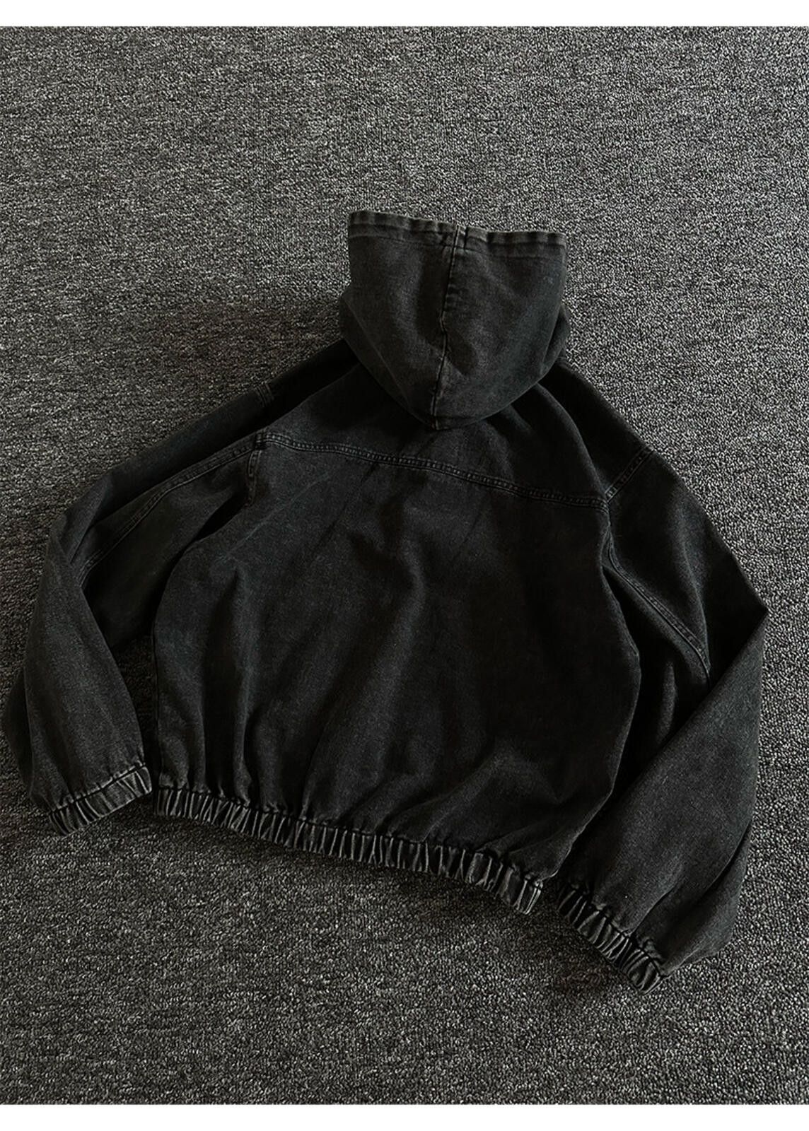 Other Black Washed Denim-Weight Fireman Clasp Hoodie Shinzo Style Size US M / EU 48-50 / 2 - 9 Thumbnail