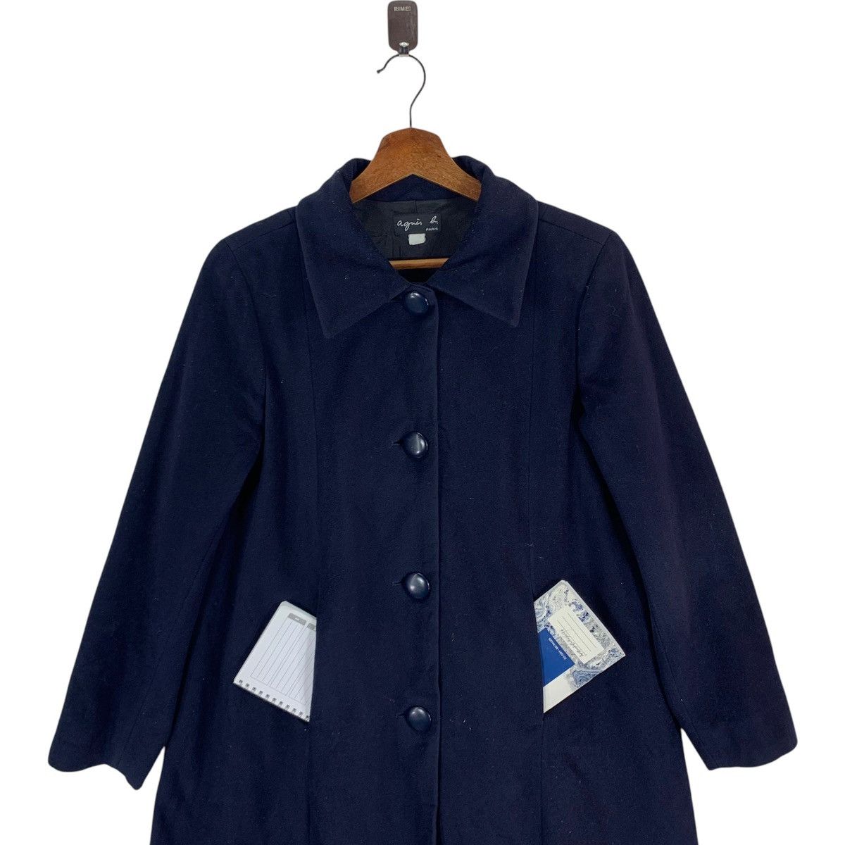 agnes b. VINTAGE AGNES B BUTTON OVERCOAT Size L / US 10 / IT 46 - 3 Thumbnail