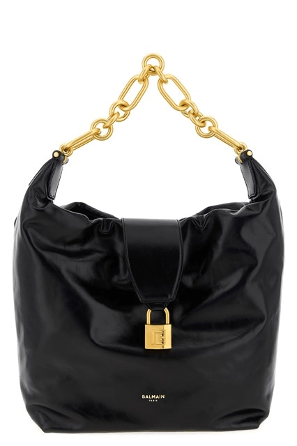 Balmain BALMAIN Sync Small Black Hobo Leather Bag New Size ONE SIZE - 1 Thumbnail