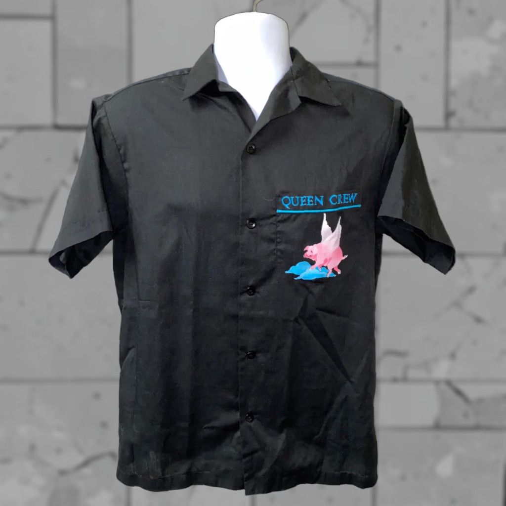 Vintage VINTAGE William Von Queen Crew Mens Black Short Sleeve Button Front Shirt M Size US M / EU 48-50 / 2 - 1 Thumbnail