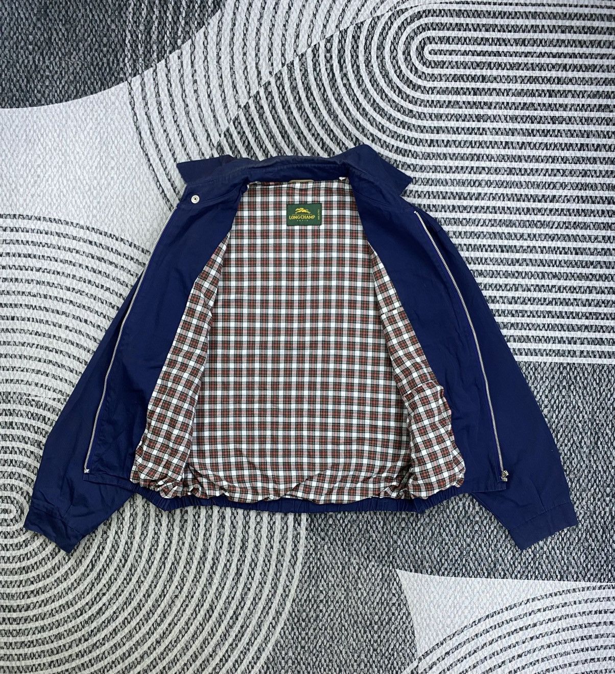 Longchamp Vintage Longchamp Navy Blue Zipper Bombers Jacket Size US XL / EU 56 / 4 - 6 Thumbnail