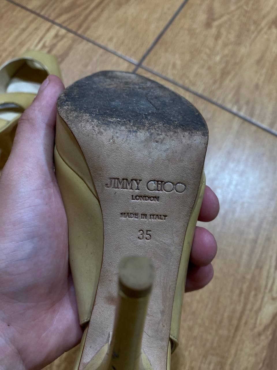 Jimmy Choo Heels Jimmy Choo vintage streewear Y2K luxury beige Size US 5 / IT 35 - 18 Thumbnail