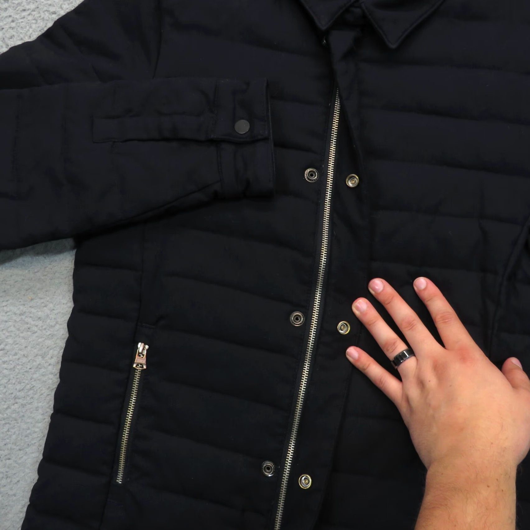 Scotch & Soda Scotch & Soda Jacket Womens Medium Navy Wool Quilted Collar Side Zip Ladies Coat Size M / US 6-8 / IT 42-44 - 2 Thumbnail