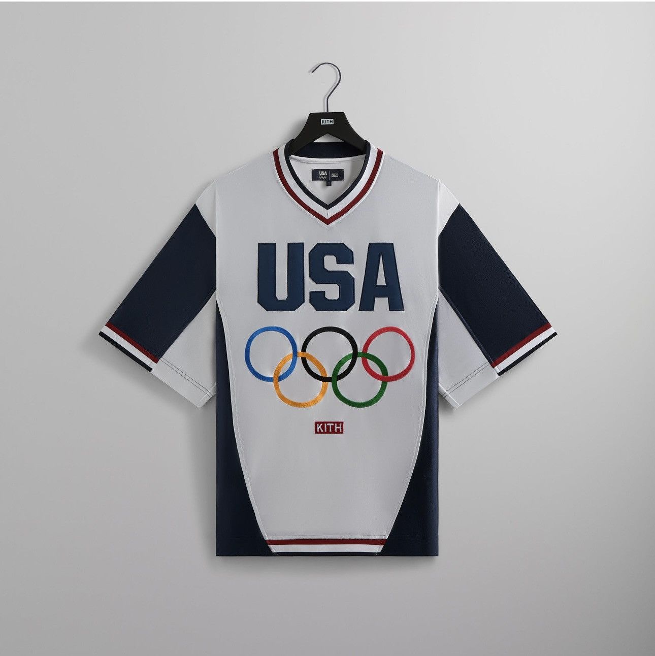 Kith × USA Olympics KITH FOR TEAM USA FAILLE JERSEY WARMUP SHIRT XL WHITE Size US XL / EU 56 / 4 - 1 Thumbnail