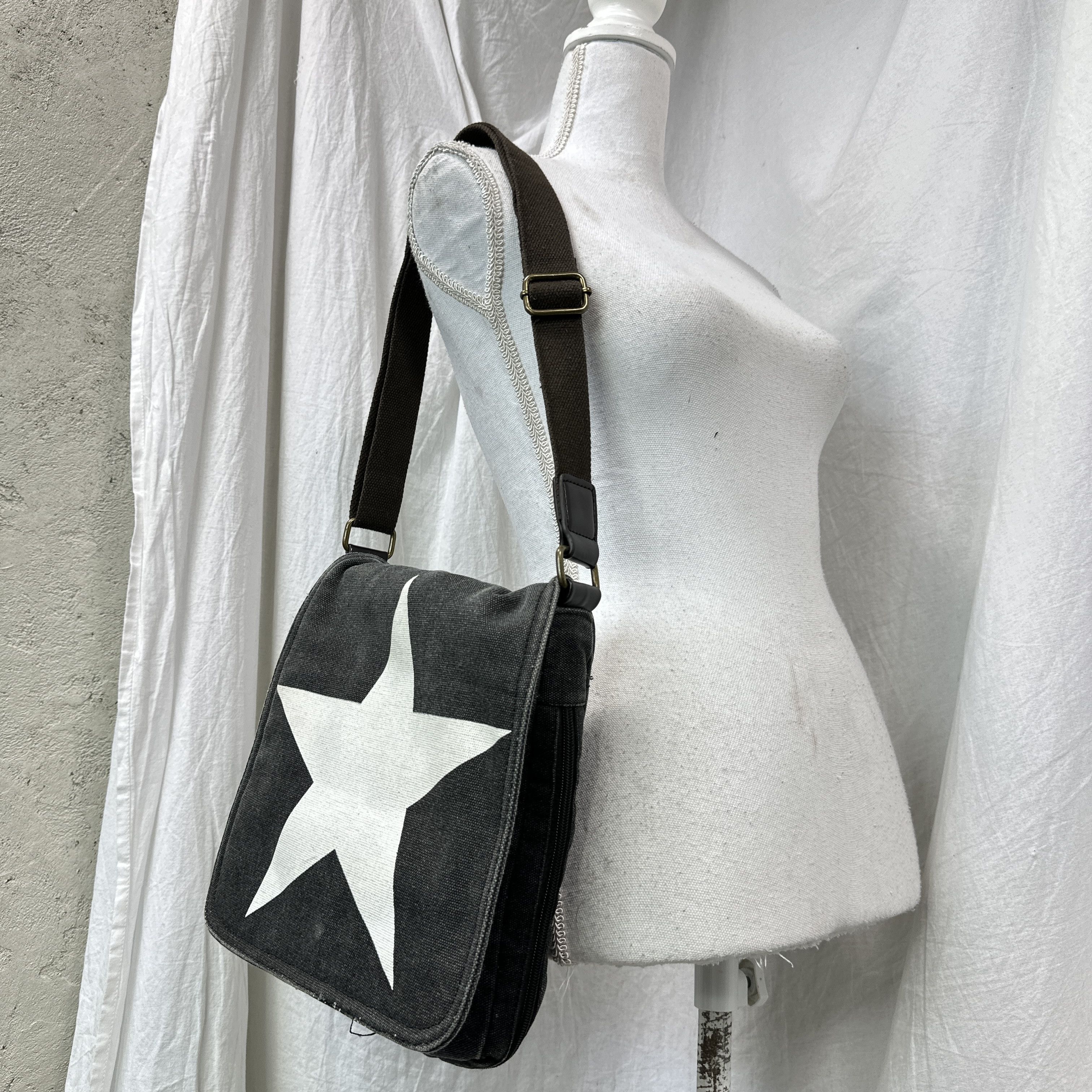 Vintage Vintage Printed Star Washed Shoulder Bag Y2K Size ONE SIZE - 4 Thumbnail