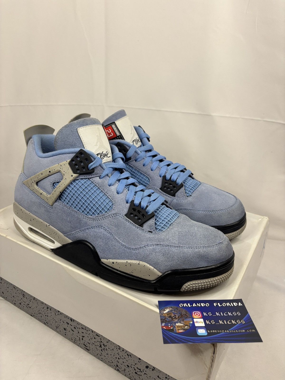 Nike Size 13 - Jordan 4 Retro Mid University Blue - OG ALL!!! Size US 13 / EU 46 - 1 Thumbnail