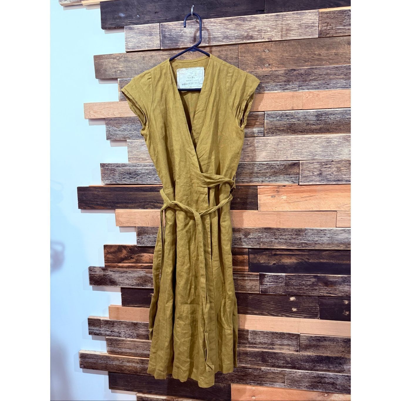 NotPerfectLinen linen wrap dress size XS