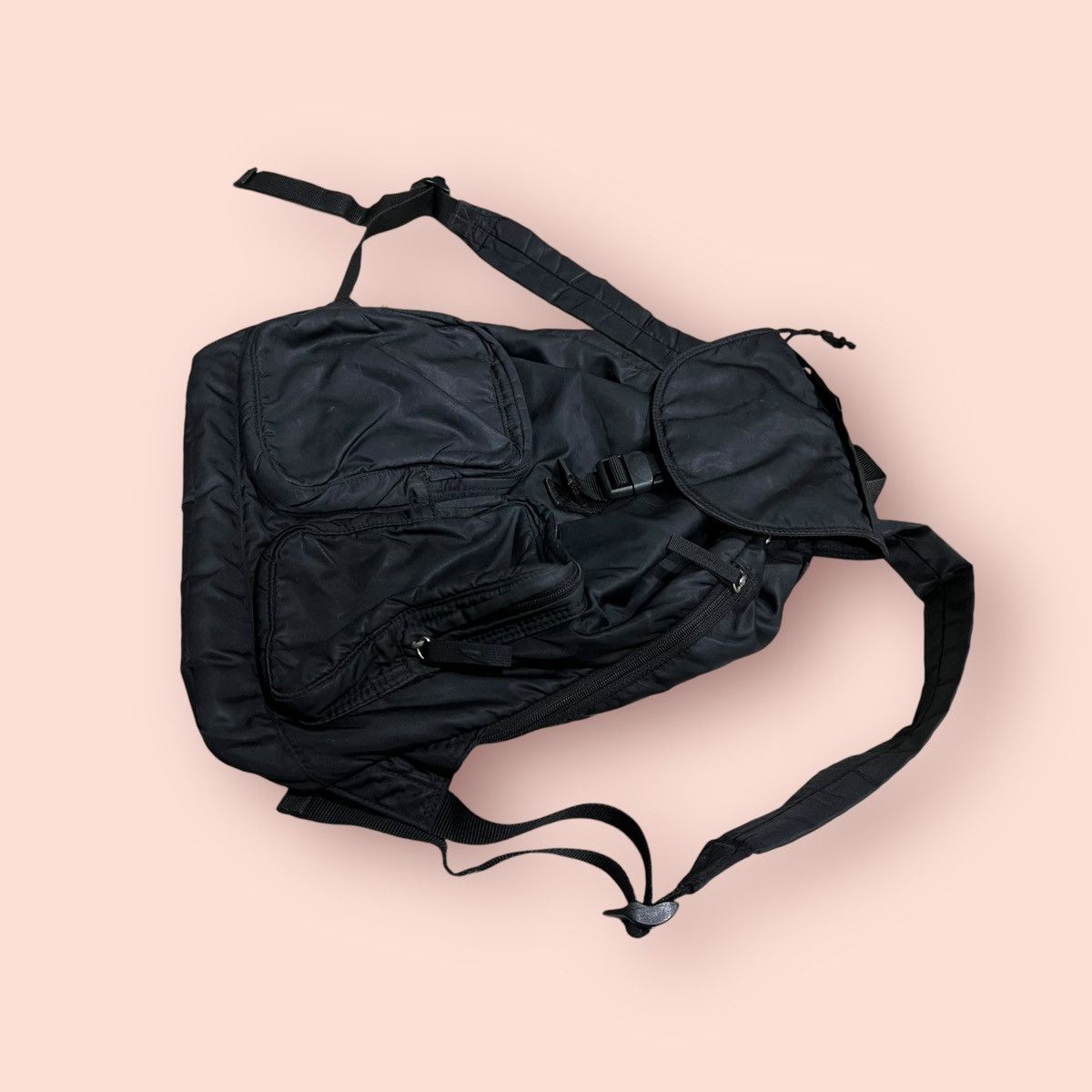 Japanese Brand × Jun Takahashi × Uniqlo VINTAGE UNIQLO JUN TAKAHASHI NYLON TANKER DAYPACK RUCKSACK Size ONE SIZE - 6 Thumbnail