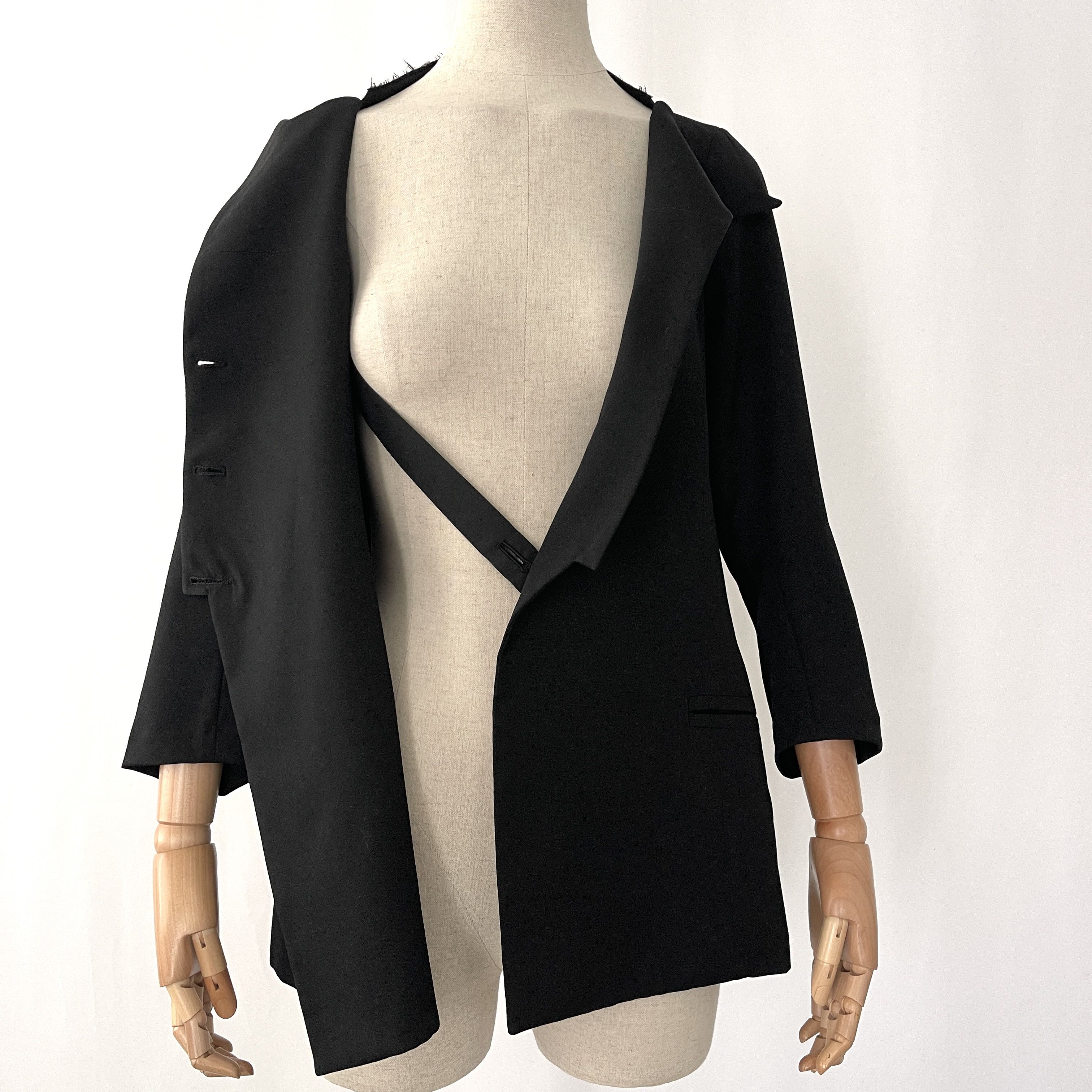 Yohji Yamamoto YOHJI YAMAMOTO Black Wool Jacket size 1 Size S / US 4 / IT 40 - 6 Thumbnail